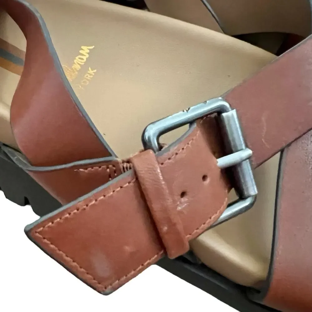 Sam Edelman Eleanora Brown Buckle Lug Sole Strappy Sandals Size 8.5 NEW No Box - Picture 9 of 11